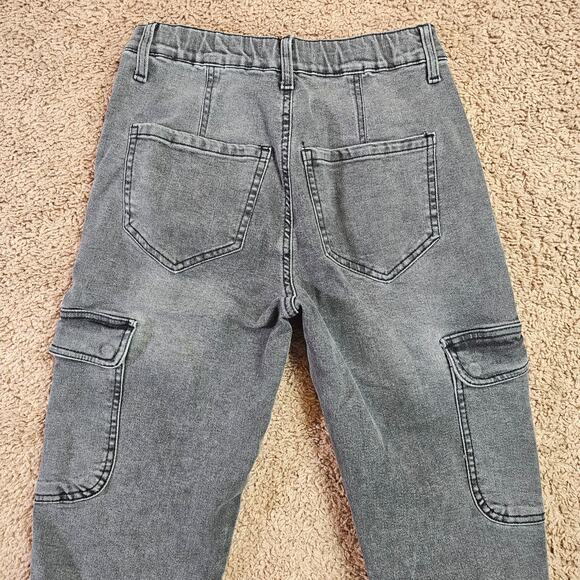 SO Jeans Womens XS Black High Rise Cargo Joggers Denim Stretch Pockets EUC - Picture 7 of 12
